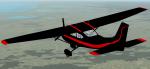 FSX Cessna 182 Black and red Textures